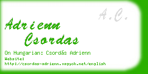 adrienn csordas business card